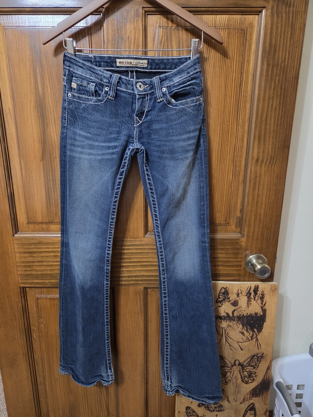 Big Star Dark Blue Flare Jeans for Women 26x31.5